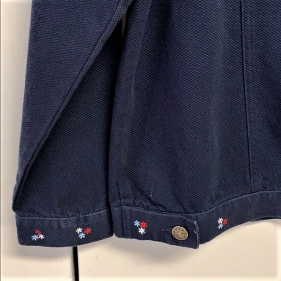 Denim & Company Jacket Size S Embroidered flowers - Picture 6 of 6